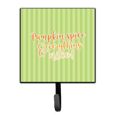 Carolines Treasures Fall Pumpkin Spice Green Stripe Leash or Key Holder BB6922SH4